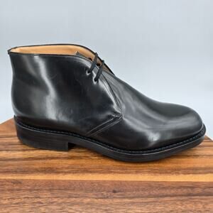 Church's Ryder 3 Chukka Boots Mens 8 US 7 UK Wide Black Leather Ankle Casual